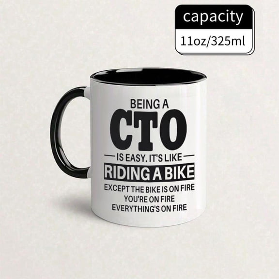 CTO Mug Funny IT Tech with Being a CTO is Easy Quote Ceramic Coffee Cup CTOs IT Professionals Office Christmas New Year Thanksgiving