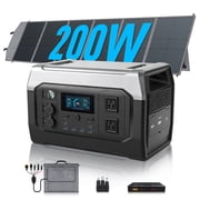 CTOLITY 1800W Portable Power Station with 200W Foldable Solar Panel 1024Wh LiFePO4 Battery Solar Generator for Camping & Home Backup RV Outages