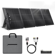 CTOLITY Foldable Monocrystalline Solar Panel 200W IP67 Waterproof with Adjustable Bracket MC4 Port