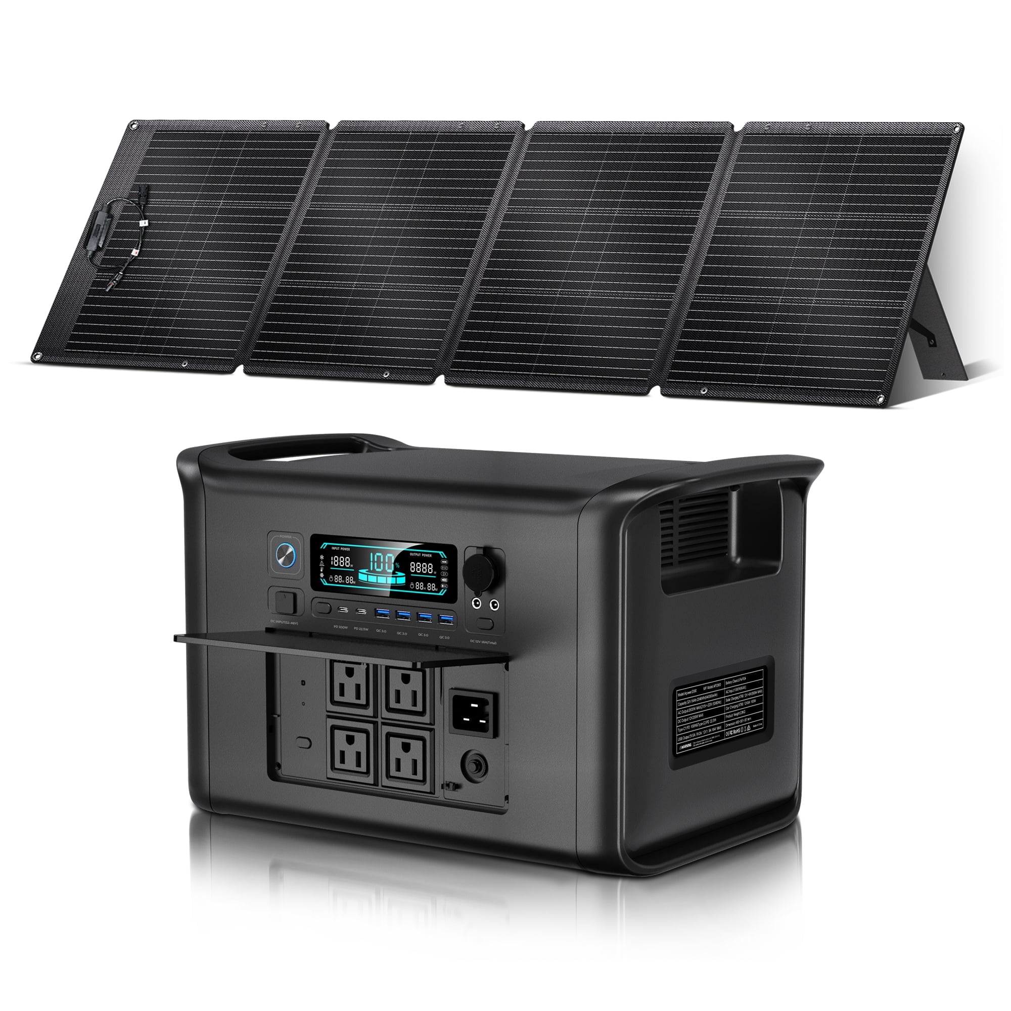 bluetti solar generator ac180 BLUETTI AC180P Solar Portable Power Station — Mighty Generators main image 0