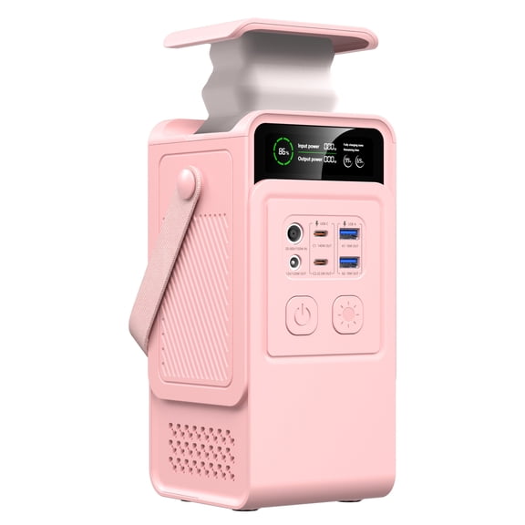 CTOLITY AP200 Pink Portable Power Station, 192Wh 60000mAh Portable Charger with 140W USB-C Fast Charging, 150W Solar Input for Camping, Travel and Emergency Backup