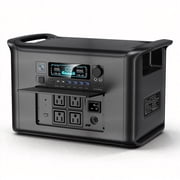 CTOLITY AP2000 Portable Power Station 2400W, 2048Wh LiFePO4 Solar Generator, 600W Solar Input for Home Backup, RV, Camping & Emergency