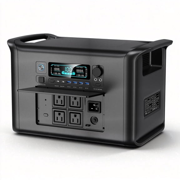 CTOLITY AP2000 Portable Power Station,2048Wh LiFePO4 Battery, 2400W AC Outlets ,Solar Generator for Home Use Outdoor Camping Outages RV Travel Home Backup Power