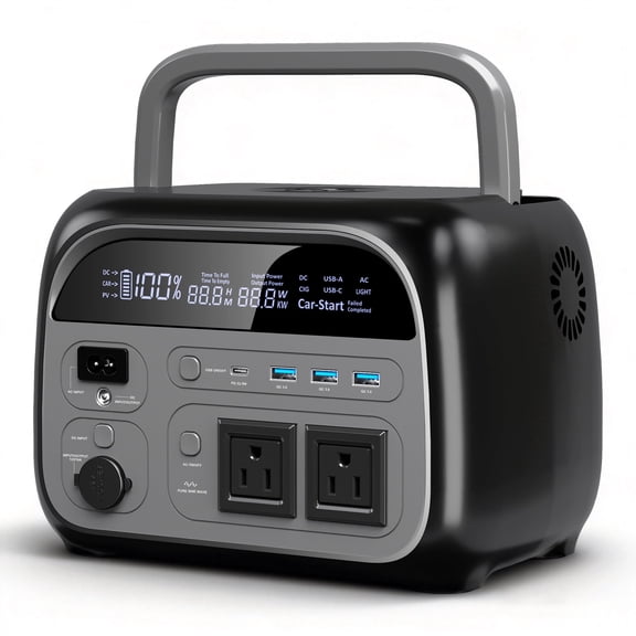 CTOLITY AP400 Portable Power Station , 345Wh LiFePO4 Battery,Solar Generator with 500W AC Output for Power Outages Emergencies Camping RVs Travel Home Use