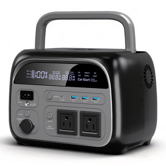 CTOLITY AP400 Portable Power Station , 345Wh LiFePO4 Battery,Solar Generator with 500W AC Output for Power Outages Emergencies Camping RVs Travel Home Use