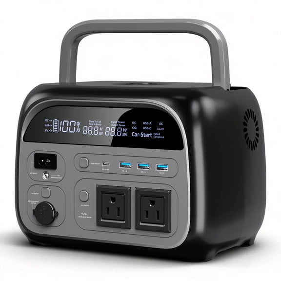 CTOLITY AP400 Portable Power Station , 345Wh LiFePO4 Battery,Solar Generator with 500W AC Output for Power Outages Emergencies Camping RVs Travel Home Use