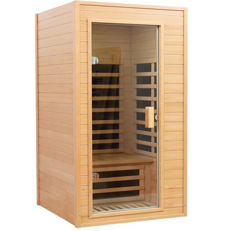 CTOSPOATO Infrared Saunas for Home 1 Person Indoor Sauna Dry Sauna for Home,1290W Low Emf Infrared Sauna Red Light Saunas for Home with Bluetooth Reading Light