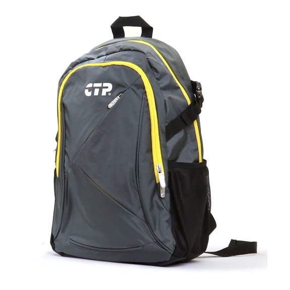 CTP Gray Backpack with Yellow Accents  Durable Storage for Work and Travel
