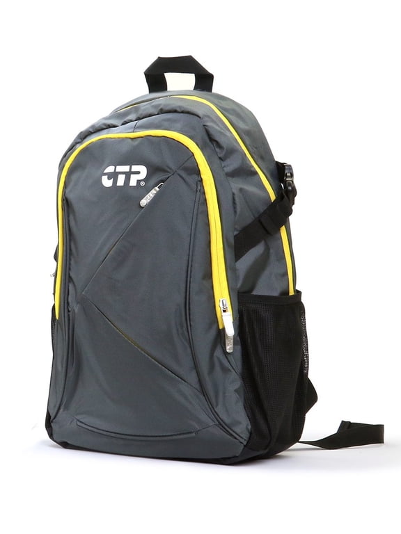 CTP Gray Backpack with Yellow Accents Durable Storage for Work and Travel