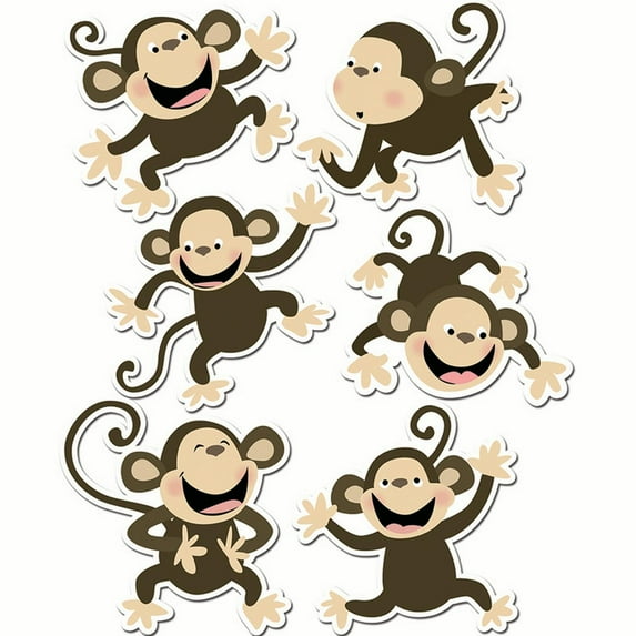 MONKEYS 6IN DESIGNER CUT OUTS