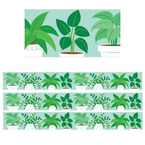 CTP10416-3 48 ft. Potted Plants Border, Green - Grade K - Pack of 3