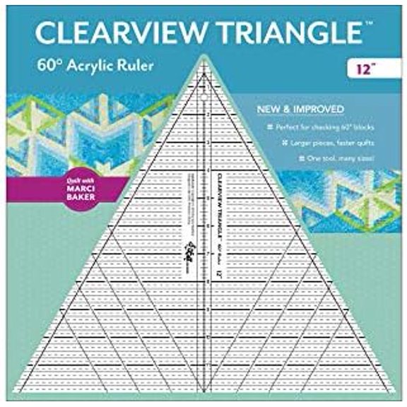 CTP20330 Notions Ruler Clear View Triangle, 12"$$Art & Craft