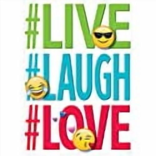 LIVE LAUGH LOVE INSPIRE U POSTER EMOJI FUN