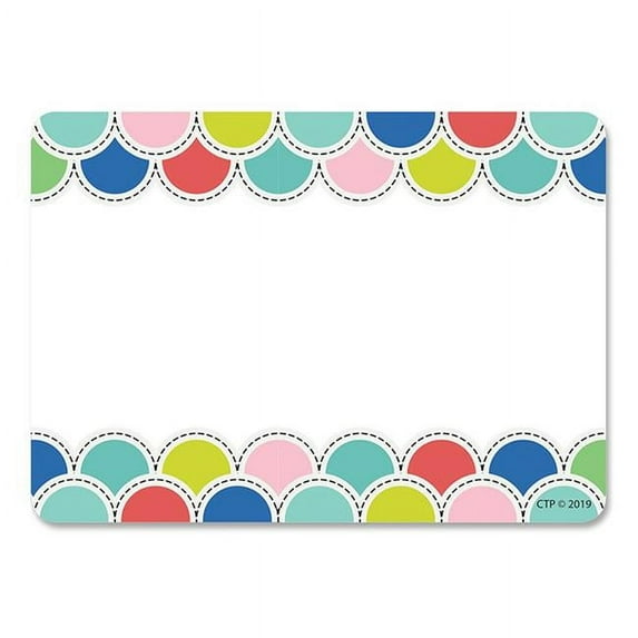 CTP8707 - Poppin' Scallops Name Tag Labels, 36/Pack by Creative Teaching Press