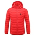 thumbnail image 1 of CTPDG Heated Jacket for Men Fashion Soft Shell Comfortable Electric Heating Jackets 11 Heating Zones Heated Coat Winter Warm Coats Red XL, 1 of 6
