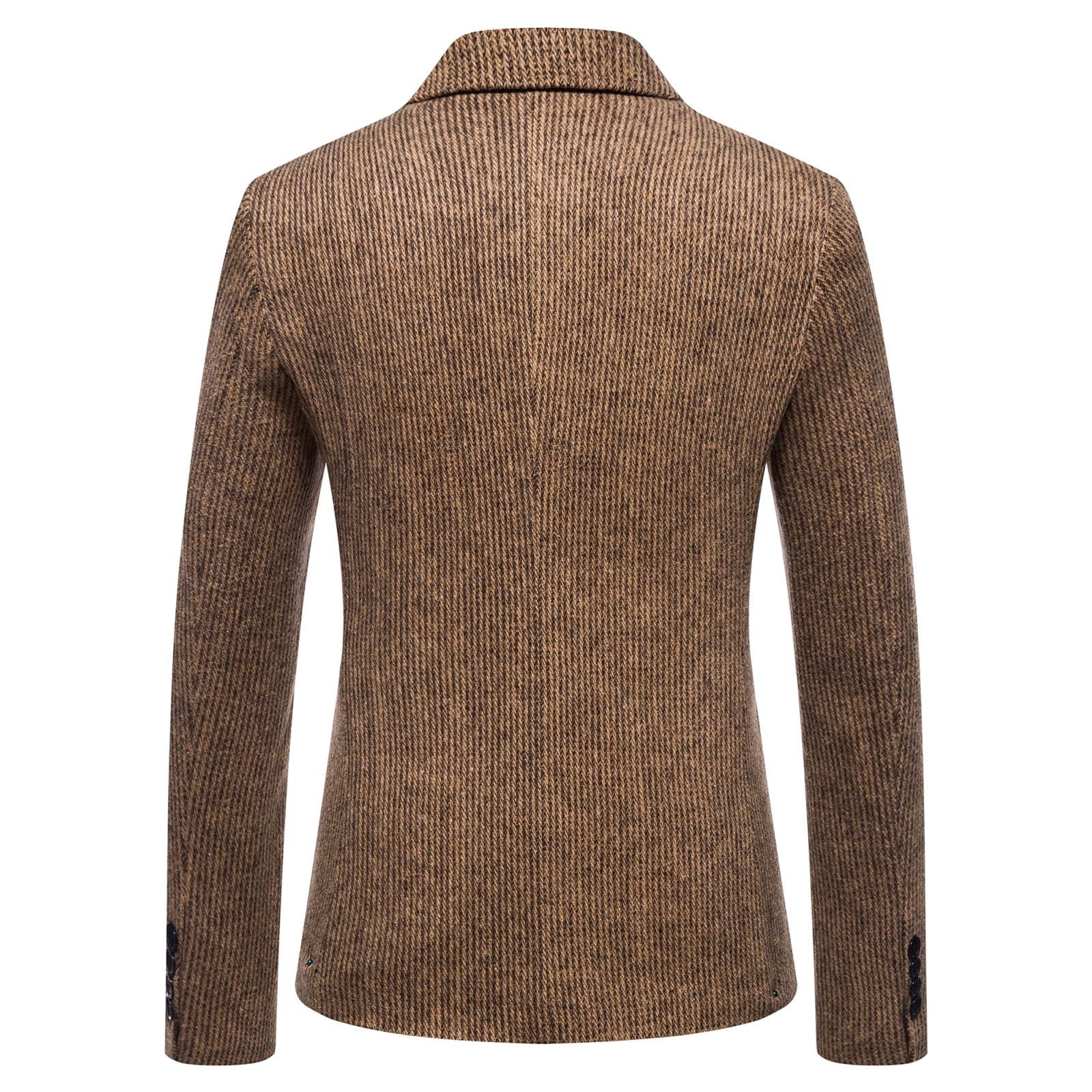 CTPDG Mens Slim Fit Blend Herringbone Tweed Suit Blazer Jackets One