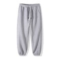 thumbnail image 1 of CTPDG Boy's Solid Color Sweat Pants for Boy Baggy Cotton Comfortable Sweatpants Loose Fit with Open Bottom Straight Leg Sweatpants Gray XXXXL, 1 of 5