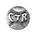 thumbnail image 1 of Pin Ctr Baseball Silver, 1 of 2