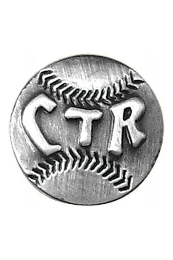 Pin Ctr Baseball Silver