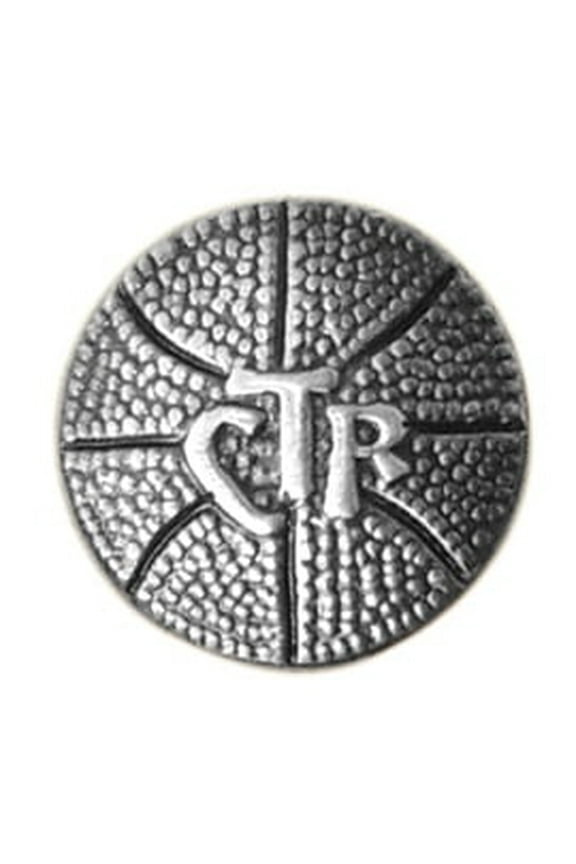 CTR Basketball Antique Silver Pin by Ringmasters