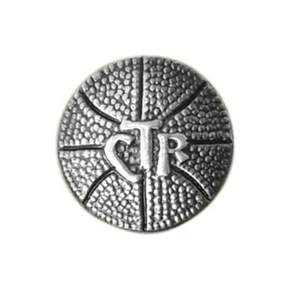 CTR Basketball Antique Silver Pin by Ringmasters