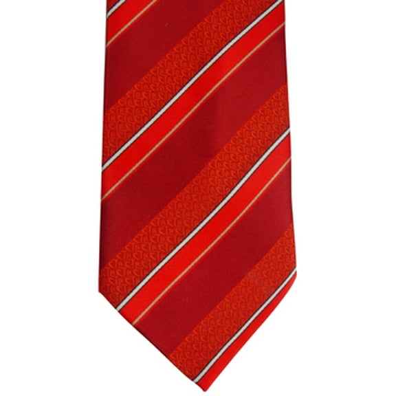 CTR Choose the Right Boys Striped Red and Maroon Adjustable Clip Microfiber Necktie by Ringmasters