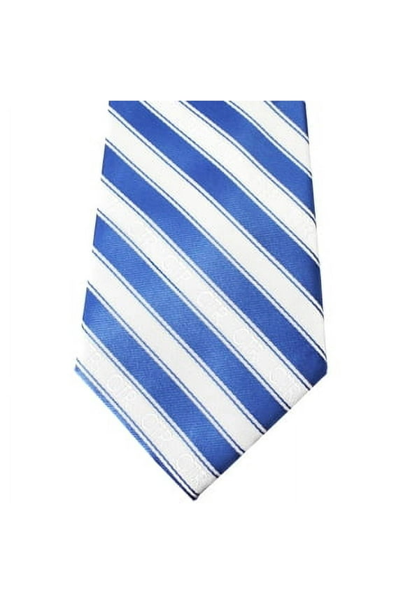 CTR Choose the Right Mens Blue and White Stripe Microfiber Necktie by Ringmasters