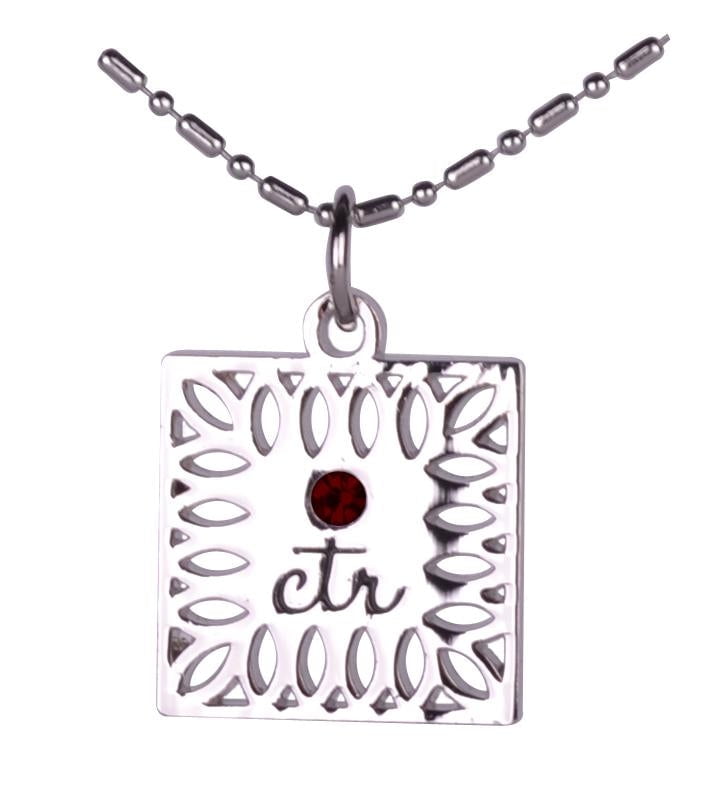 LDS BOOKS CTR - Necklace - Birthstone - January - Red - Garnet