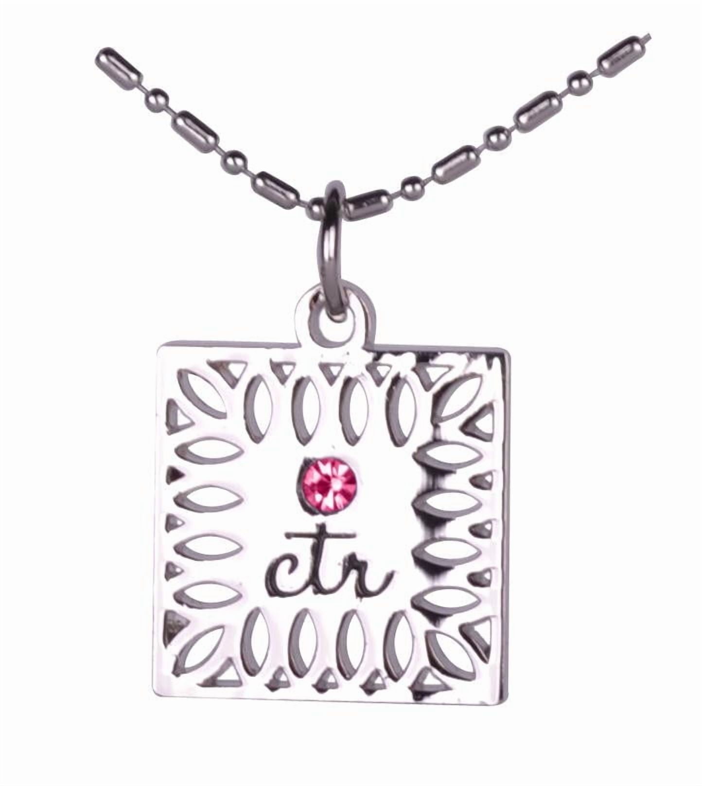 LDS BOOKS CTR - Necklace - Birthstone - October - Pink - Rose