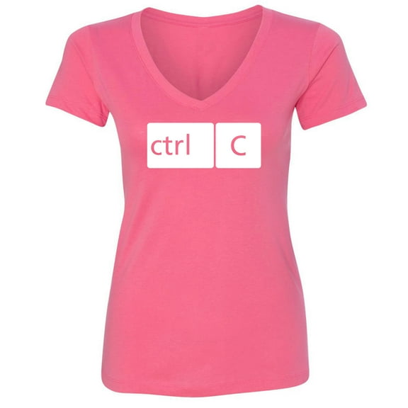 CTRL C (Keys) Womens V-Neck Tee