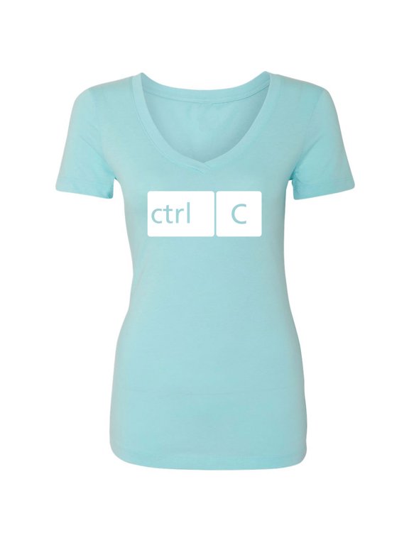 CTRL C (Keys) Womens V-Neck Tee