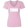 thumbnail image 1 of CTRL C (Keys) Womens V-Neck Tee, 1 of 1