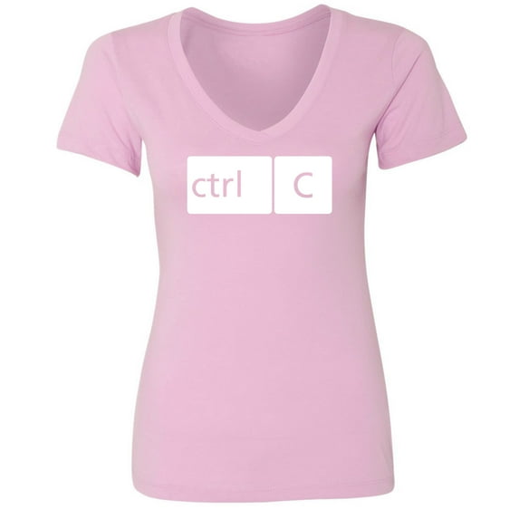CTRL C (Keys) Womens V-Neck Tee