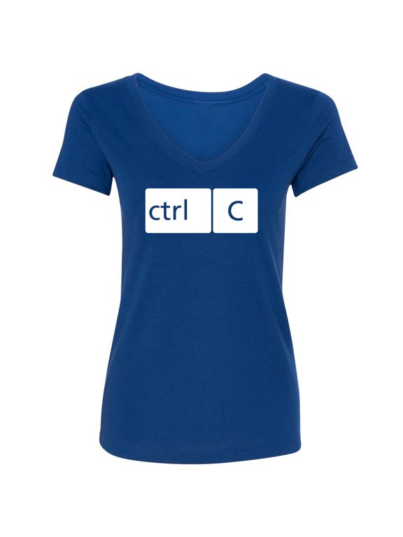 CTRL C (Keys) Womens V-Neck Tee