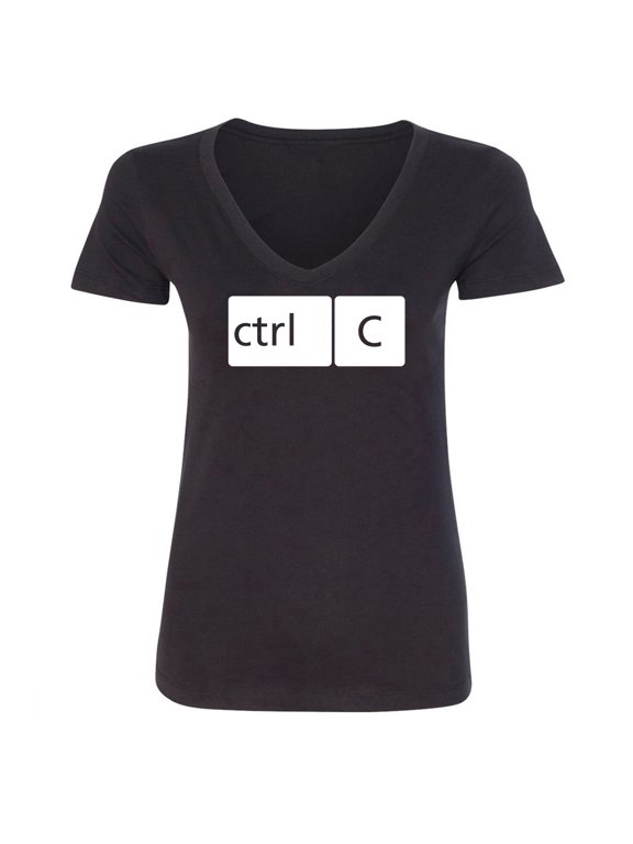 CTRL C (Keys) Womens V-Neck Tee