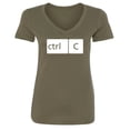 thumbnail image 1 of CTRL C (Keys) Womens V-Neck Tee, 1 of 1