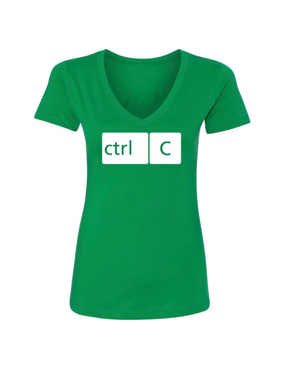 CTRL C (Keys) Womens V-Neck Tee