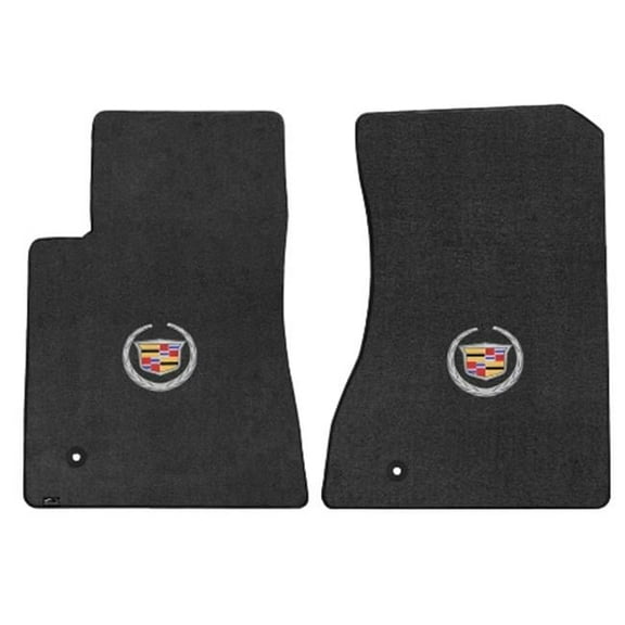 CTS 2Wd Coupe 2011-2015 2 Piece Ebony Velourtex Cadillac Logo Mat