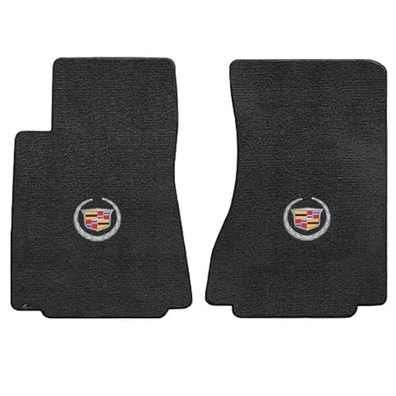 CTS 2Wd Sedan-Wagon 2008-2013 2 Piece Ebony Ultimat Cadillac Logo Mat - Ebony