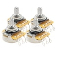 thumbnail image 1 of CTS 450 Series A250K Inch Size Fine 24-Spline Split Short Shaft Pots Audio Taper Potentiometers for Electric Guitar Bass (Set of 4), 1 of 5