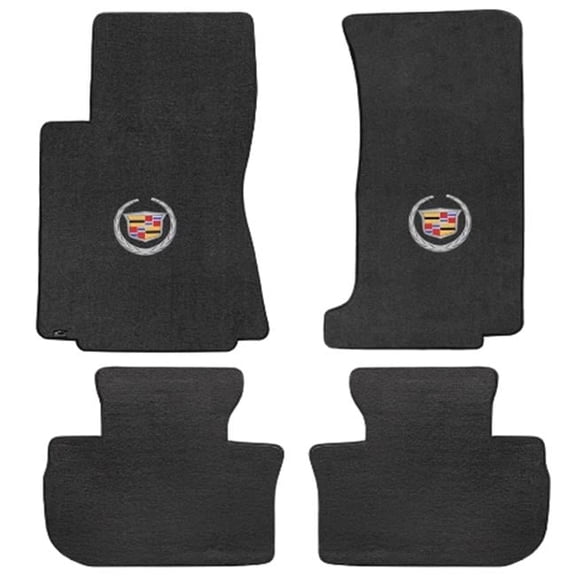 CTS Awd Sedan-Wagon 2008-2013 4 Piece Ebony Velourtex Cadillac Logo Mat