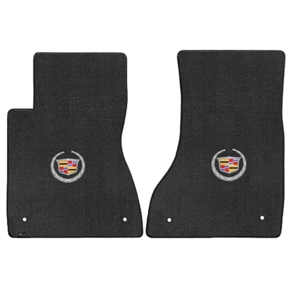 CTS & CTS-V 2003-2007 2 Piece Ebony Velourtex Cadillac Logo Mat