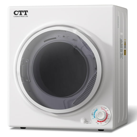 CTT 110V Portable Clothes Dryer 1500W, 3.5 cu.ft Compact Dryer  with Stainless Steel Tub, 4 Drying Mode, Portable Dryers for Laundry, Apartments, RVs, Dorms
