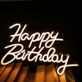 thumbnail image 1 of CTTNLS Happy Birthday Neon Sign For Wall Decor, Reusable Happy Birthday Neon Light Sign For All Birthday Party Decoration Warm White 5v USB Operated Decorative For Backdrop Party Bedroom, 1 of 7