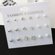 CTUELOVE Fashion 9pairs/lot Simple Design Stud Earrings for Women Daily Jewelry Accessories Women Earrings Wholesale