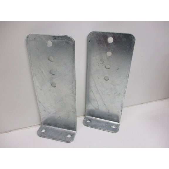 CTW (2) Vertical Pontoon Boat Trailer Bunk Bolster L Brackets / 5" by 12" Galvanized