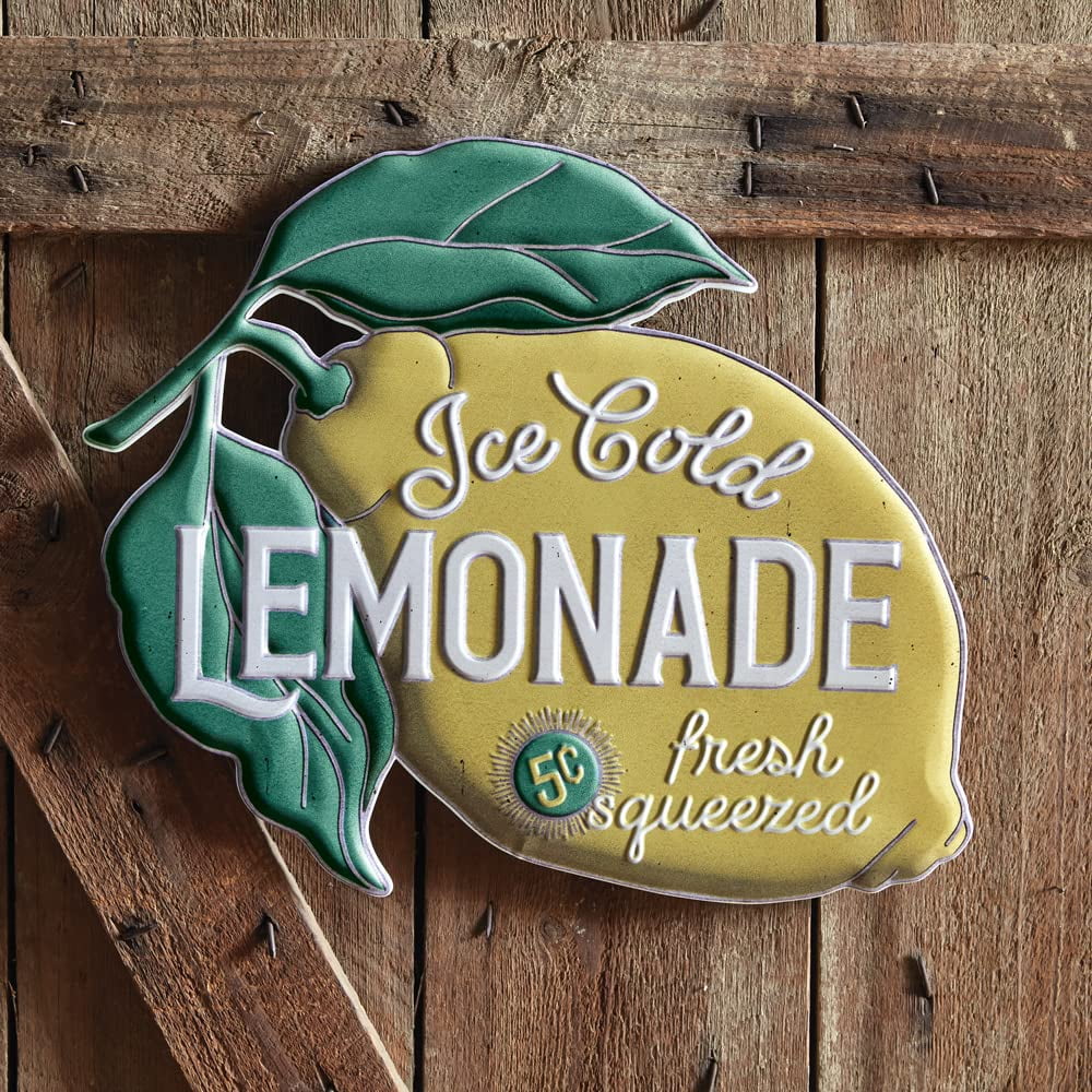 CTW Home Collection Ice Cold Lemonade Wall Decorative Sign, 20.5-inch ...