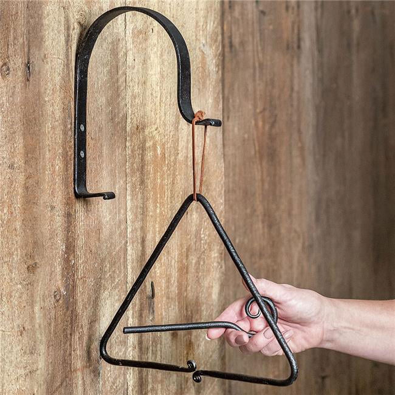 Rustic Iron Railroad Spike Wall Hook Set