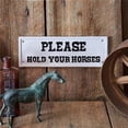 thumbnail image 1 of CTW Home Collection 370996 Hold Your Horses Cast Iron Wall Sign, 1 of 1