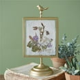 thumbnail image 1 of CTW Home Collection 440401 Gilded Pressed Botanical Stand - Larkspur & Strawberry Leaf, 1 of 1